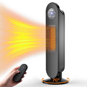 NFTIGB 25" 1500W Oscillating Electric Space Heater – Large Indoor Rooms with Remote